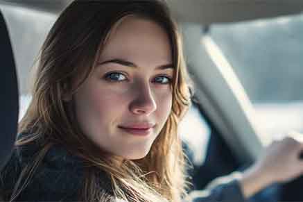 Teen student celebrating a driving milestone