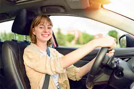 New driver driving alone for the first time